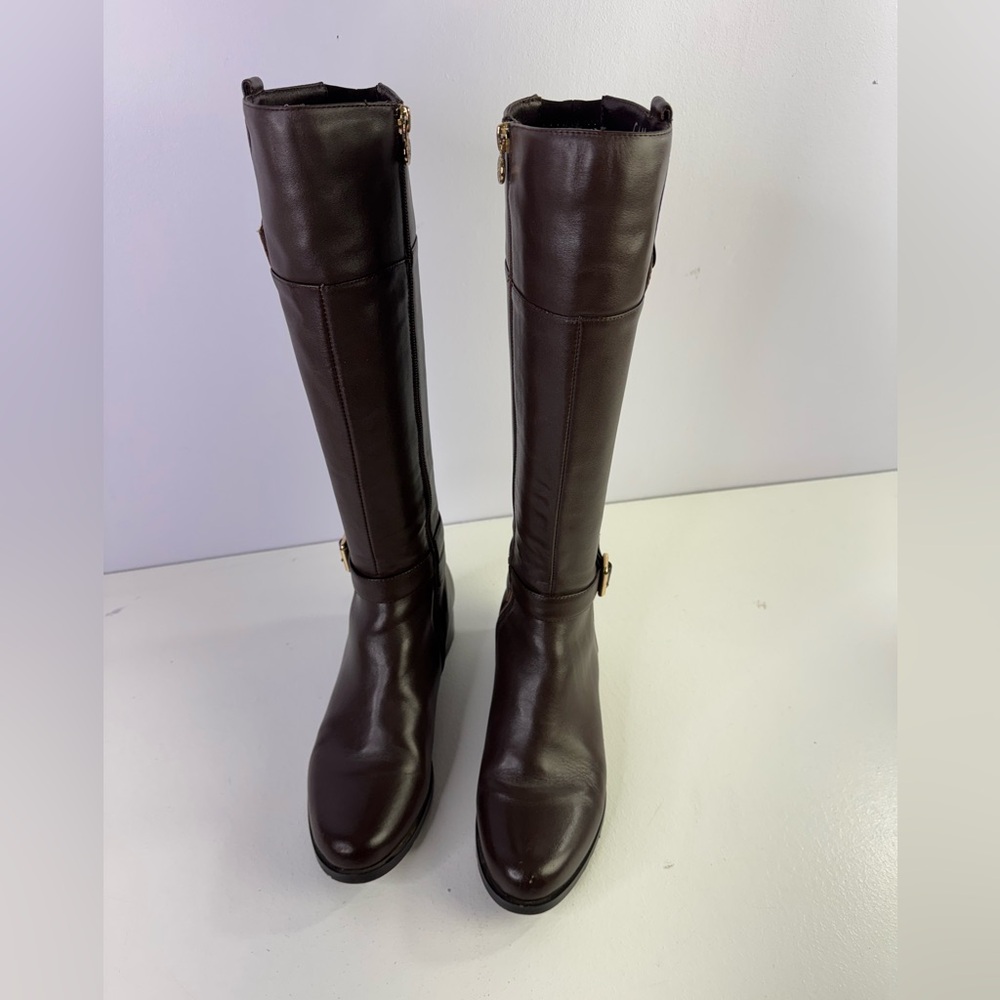 Solimani Gabi 12" slim calf riding boot size 8.5 M , brown - Picture 8 of 11